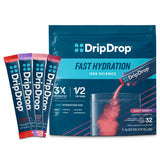 DripDrop Hydration - Juicy Variety Hydration Packets - Vegan Non-GMO Electrolyte Blend for Wellness Routines and Post-Workout Recovery