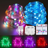 Fairy Lights IP65 Waterproof – Patio and Garden String Lights, 32.8ft Outdoor Battery Operated with Remote