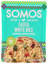 SOMOS Fajita White Rice – Lightweight Ready-to-Eat Rice Pouch for Camping Coolers