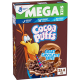 Cocoa Puffs Family Cereal for Lunchbox Packing, Made with Whole Grain, Mega Size, 25.8 oz