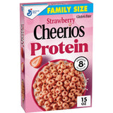 Cheerios High Protein Strawberry Cereal – Safe Gluten Free Option for Children with Sensitivities, 15 oz Family Size