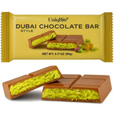 UniqBite Dubai Chocolate Bar Pistachio – Cool Snack for Teenagers, Trendy Pistachio Cream Chocolate Bar for School Lunches and Hangouts