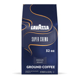 Lavazza Super Crema Ground Coffee, Medium Roast, Aromatic Wind-Down Coffee Break for Self-Care and Slow Weekends, 32 oz Bag for Moka Pot and Drip