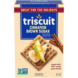 Triscuit Cinnamon Brown Sugar Whole Grain Wheat Crackers, Conference Table Snack for Workplace Meetings