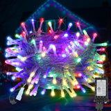 Green Wire String Lights for Christmas Tree and Garland Styling, Warm White Mini LEDs for Cozy Interior Glow