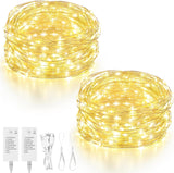 Mlambert LED Fairy Lights Cool White 65.6FT – Wedding Shower and Bridal Gift, Rechargeable Centerpiece Lights for the Couple Setting Up Home