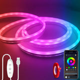Lumichrome Neon LED Strip Light – Bedroom Aesthetic Decor, Music Sync Ambient Lighting for Living Room