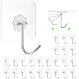 ZESLMG Heavy Duty Outdoor Hooks – All Weather Self Adhesive Mounts for Holiday Lights, Garlands, and Seasonal Wreaths