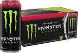 Monster Energy Strawberry Bulk Energy Pack of 15 Cans, 16oz – Shared Office Fridge Supply for Group Focus & Team Productivity
