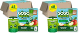 GoGo squeeZ No Sugar Added Applesauce Pouches, Nut Free School Lunchbox Snack for Kids, 3.2 oz Recloseable Cap, 48 Count