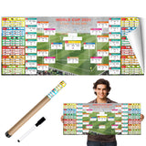 2026 World Cup Schedule Poster – Backyard Game Day Accessory, Weather Resistant Knockout Bracket Poster