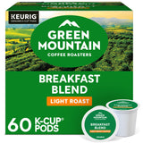 Green Mountain Coffee Roasters Breakfast Blend K-Cup Pods – Clutter-Free Single-Serve Coffee for Minimalist Kitchens, 96 Count