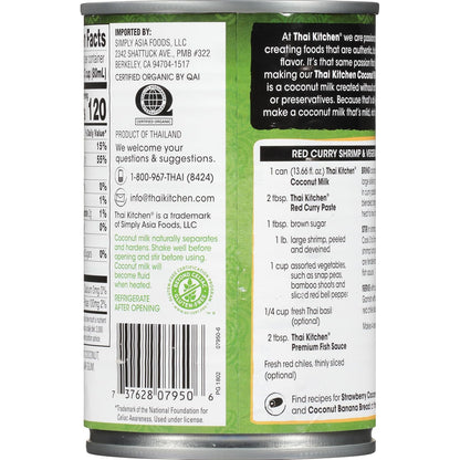 Thai Kitchen Organic Coconut Milk – Clean-Ingredient Pantry Essential for Plant-Based Self-Care
