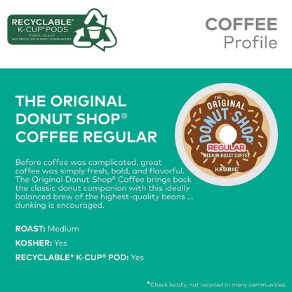 The Original Donut Shop Single-Serve K-Cup Pods Medium Roast 96 Count – Streamlined Coffee for Clutter Free Kitchens