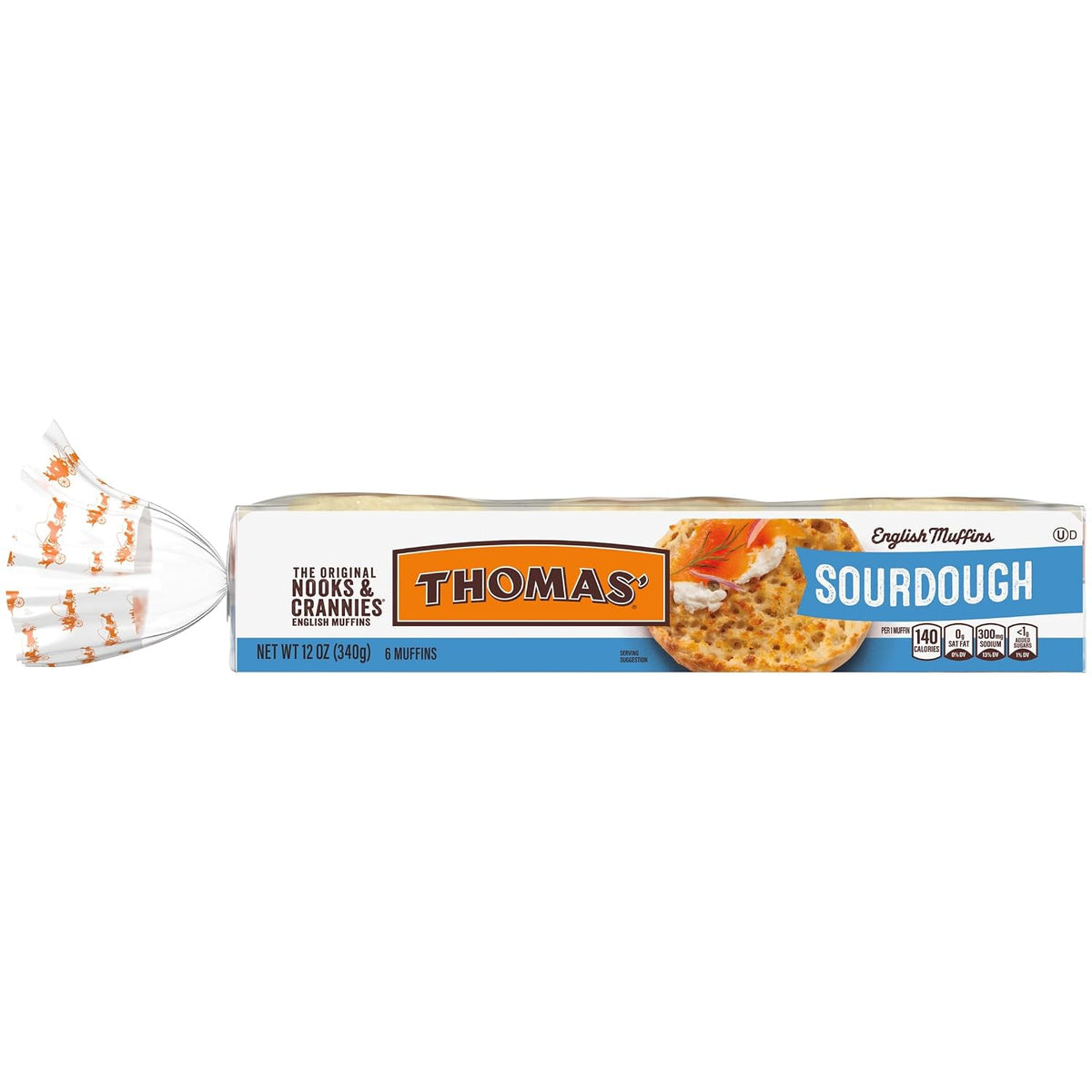 Thomas' Sourdough English Muffins – Quick School Lunchbox Snack for Kids, Nooks & Crannies Texture