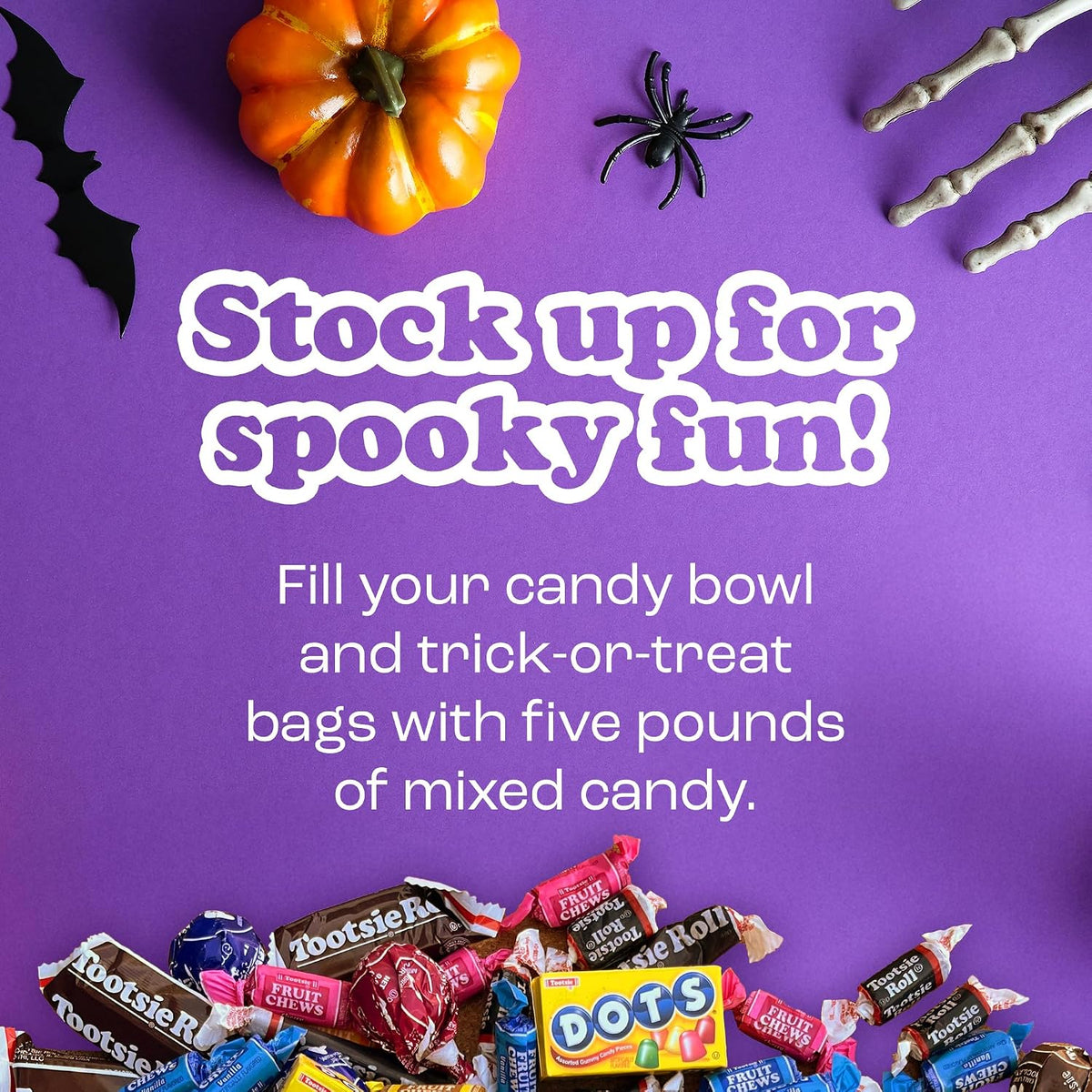 Tootsie Roll Child's Play Halloween & Birthday Candy 5lb – Resealable Bulk Bag for Playroom and Classroom