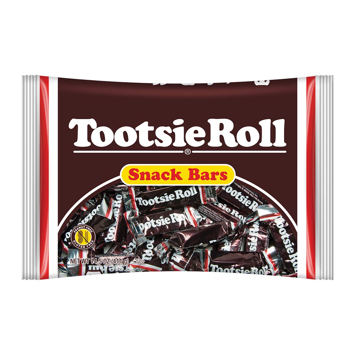 Tootsie Roll Snack Bars, Individually Foil Wrapped Candy - 14.5 Oz Bag