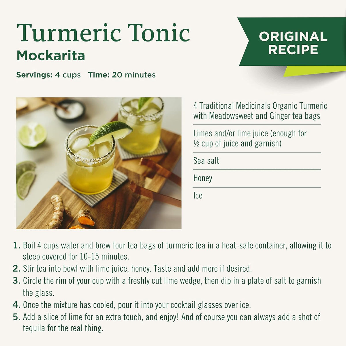 Traditional Medicinals Caffeine-Free Turmeric Meadowsweet Tea – Soothing Evening Cup for Meditation Corner and Self-Care Ritual