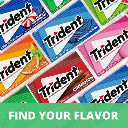 Trident Spearmint Sugar-Free Chewing Gum for Wedding Goody Bags, 336 Count Bulk Assortment for Guest Tables