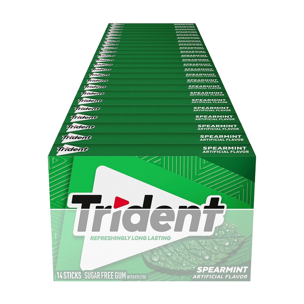 Trident Spearmint Sugar-Free Chewing Gum for Wedding Goody Bags, 336 Count Bulk Assortment for Guest Tables