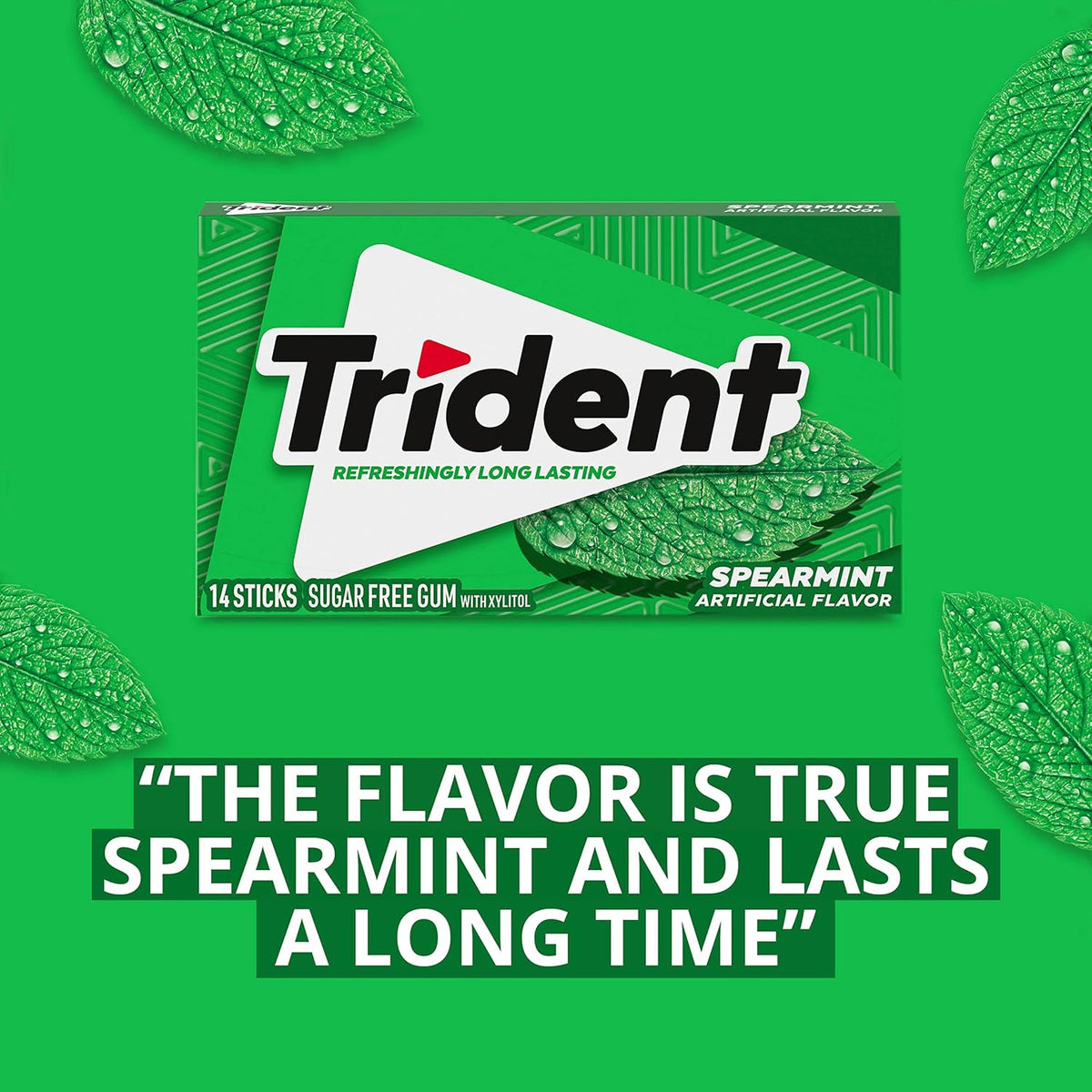 Trident Spearmint Sugar-Free Chewing Gum for Wedding Goody Bags, 336 Count Bulk Assortment for Guest Tables