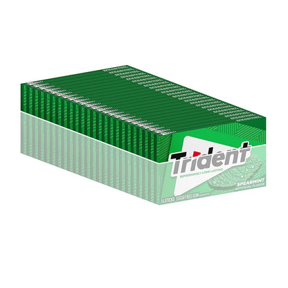 Trident Spearmint Sugar-Free Chewing Gum for Wedding Goody Bags, 336 Count Bulk Assortment for Guest Tables