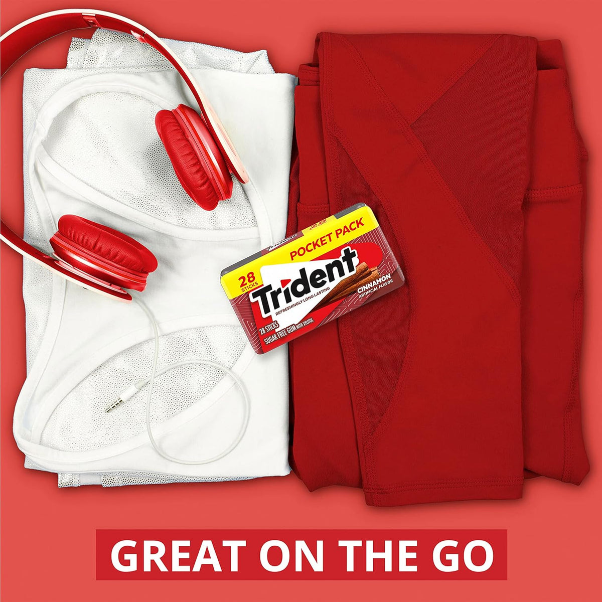 Trident Spearmint Xylitol Gum – Locker and Bookbag Pack for After-School Activities and Sports
