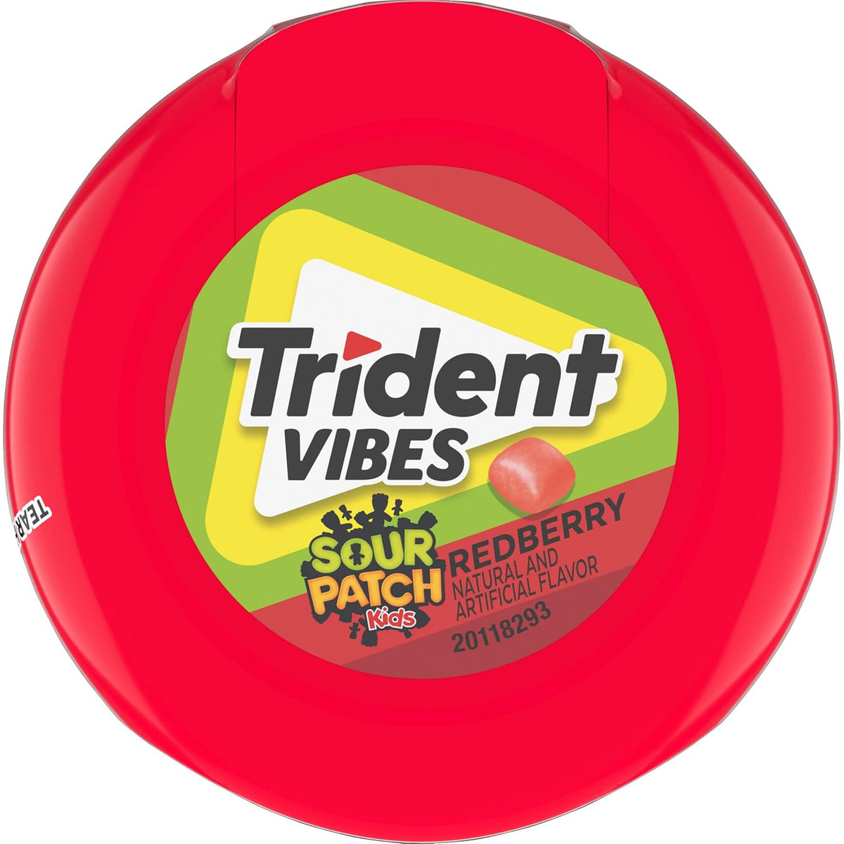 Trident Vibes SOUR PATCH KIDS Blue Raspberry Chewing Gum – Teen Birthday Gift and Friendship Share Pack, 160 Pieces