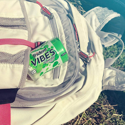 Trident Vibes Spearmint Rush Sugar-Free Chewing Gum – Road Trip Cup Holder Chewing Stash for Long Drives, 6 Bottles