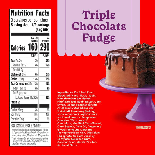 triple chocolate fudge base using dutched cocoa (red and dark) plus real chocolate