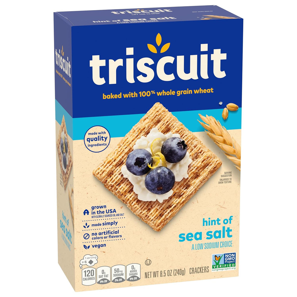Triscuit Hint of Sea Salt Whole Grain Crackers – Three-Ingredient Cracker for the Uncluttered Pantry
