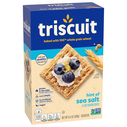 Triscuit Hint of Sea Salt Whole Grain Crackers – Three-Ingredient Cracker for the Uncluttered Pantry