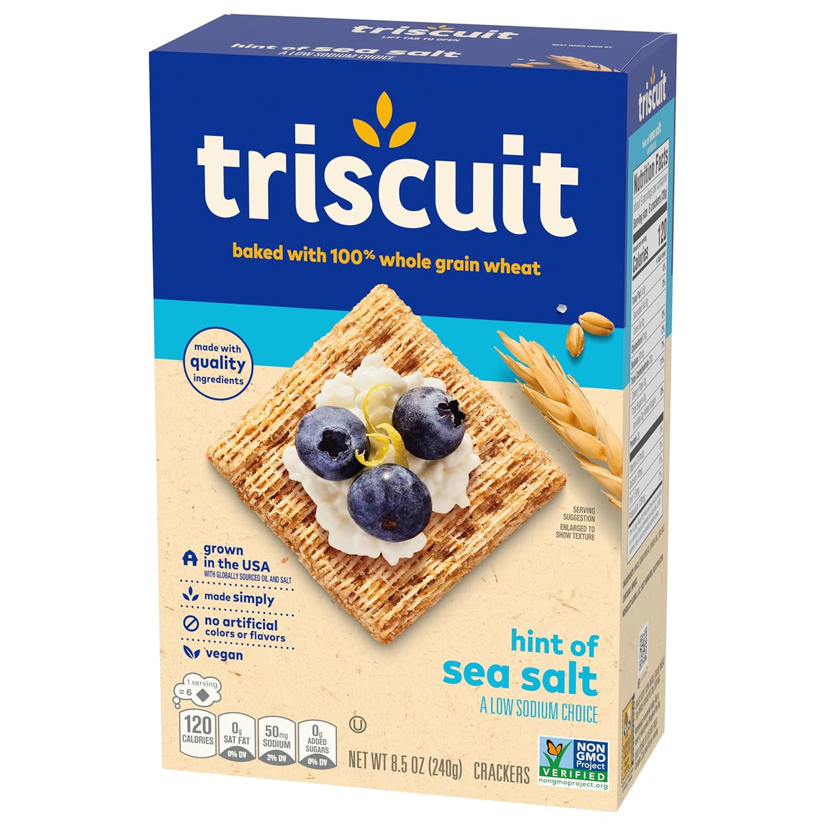 Triscuit Hint of Sea Salt Whole Grain Crackers – Three-Ingredient Cracker for the Uncluttered Pantry