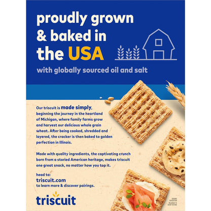 Triscuit Original Whole Wheat Crackers – No Artificial Colors for Kids' Lunchboxes
