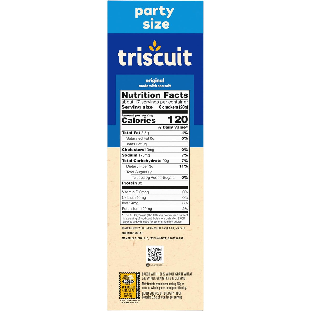 Triscuit Original Whole Wheat Crackers – No Artificial Colors for Kids' Lunchboxes