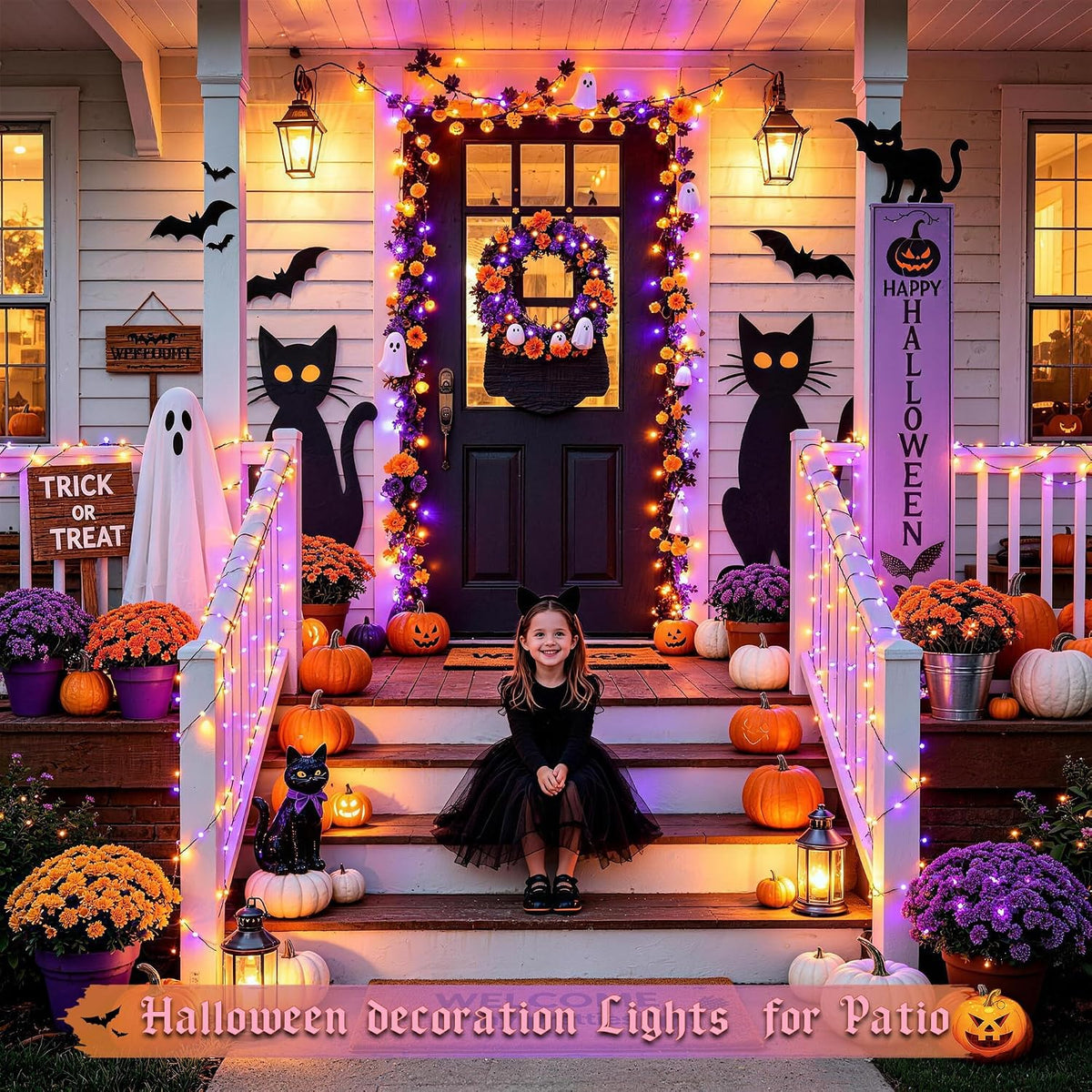 two-color orange and purple led combination