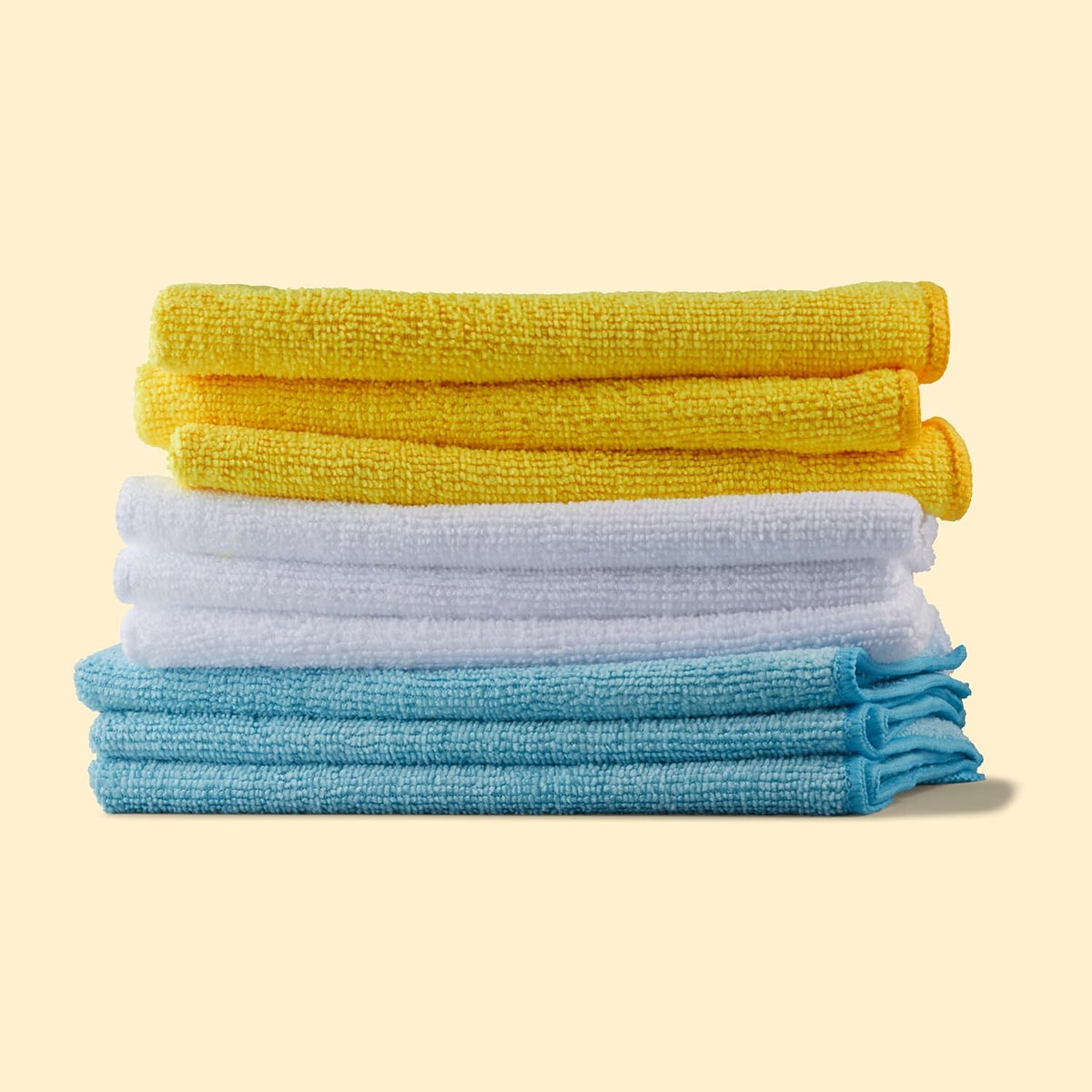 two color schemes (blue/white/yellow and green/gray/pink) for task-based organization