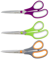 Amazon Basics Child-Friendly Craft Scissors 3-Pack, Ambidextrous Soft-Grip for Classroom Art Room and Homework Stations