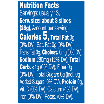 Vlasic Ovals Hamburger Dill Pickle Chips – Zero Calorie Garnish for Wellness Focused Home Cooking, 24 fl oz