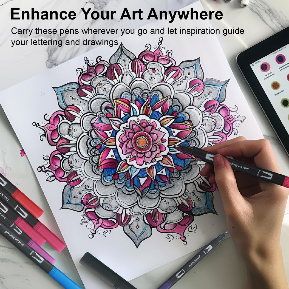 water-based ink with vivid, pigmented color payoff