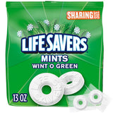 LIFE SAVERS Wint-O-Green Hard Candy Mints – Nostalgic Birthday Gift for Mom, 13 oz Sharing Bag