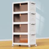 YFXCVSL 4 Tier Stackable Organizer for Kids Room Toy and Book Storage