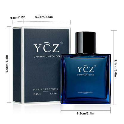 Ycz Midnight Marine Eau de Parfum for Men – Father's Day Gift Idea, Everyday Signature Scent 1.7 Fl Oz