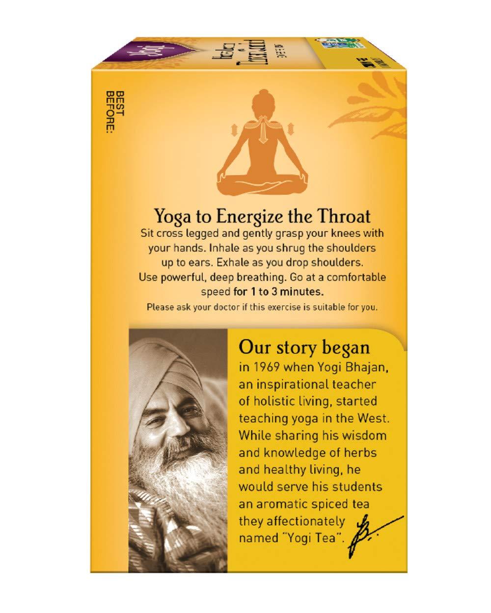 Yogi Tea Honey Lemon Throat Comfort – Housewarming Wellness Gift for Teachers and Speakers