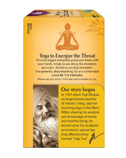 Yogi Tea Honey Lemon Throat Comfort – Housewarming Wellness Gift for Teachers and Speakers