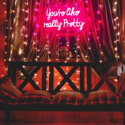 You like really pretty LED Neon Sign – Romantic Valentine's Day Gift for Wife or Girlfriend, Illuminated Love Note Decor