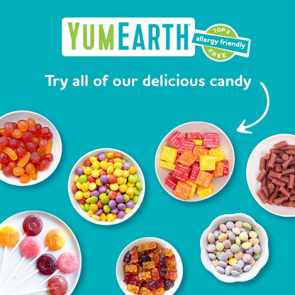 YumEarth Organic Lollipops - Individually Wrapped Trick or Treat Candy for Kids, Top 9 Allergen Free