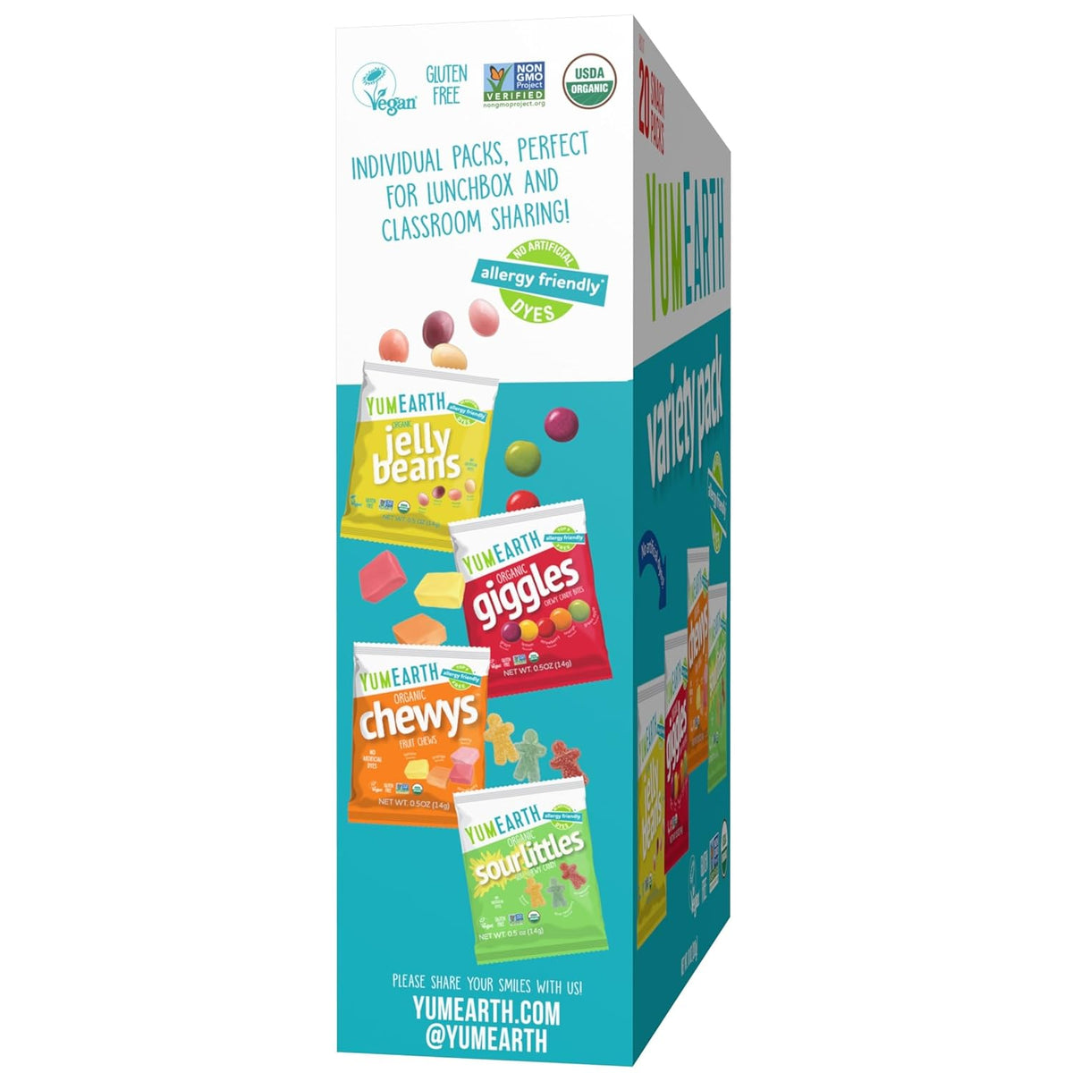 YumEarth Organic Variety Pack - Non GMO Vegan Snacks for Wellness Focused Pantry, Allergy Free Candy Box