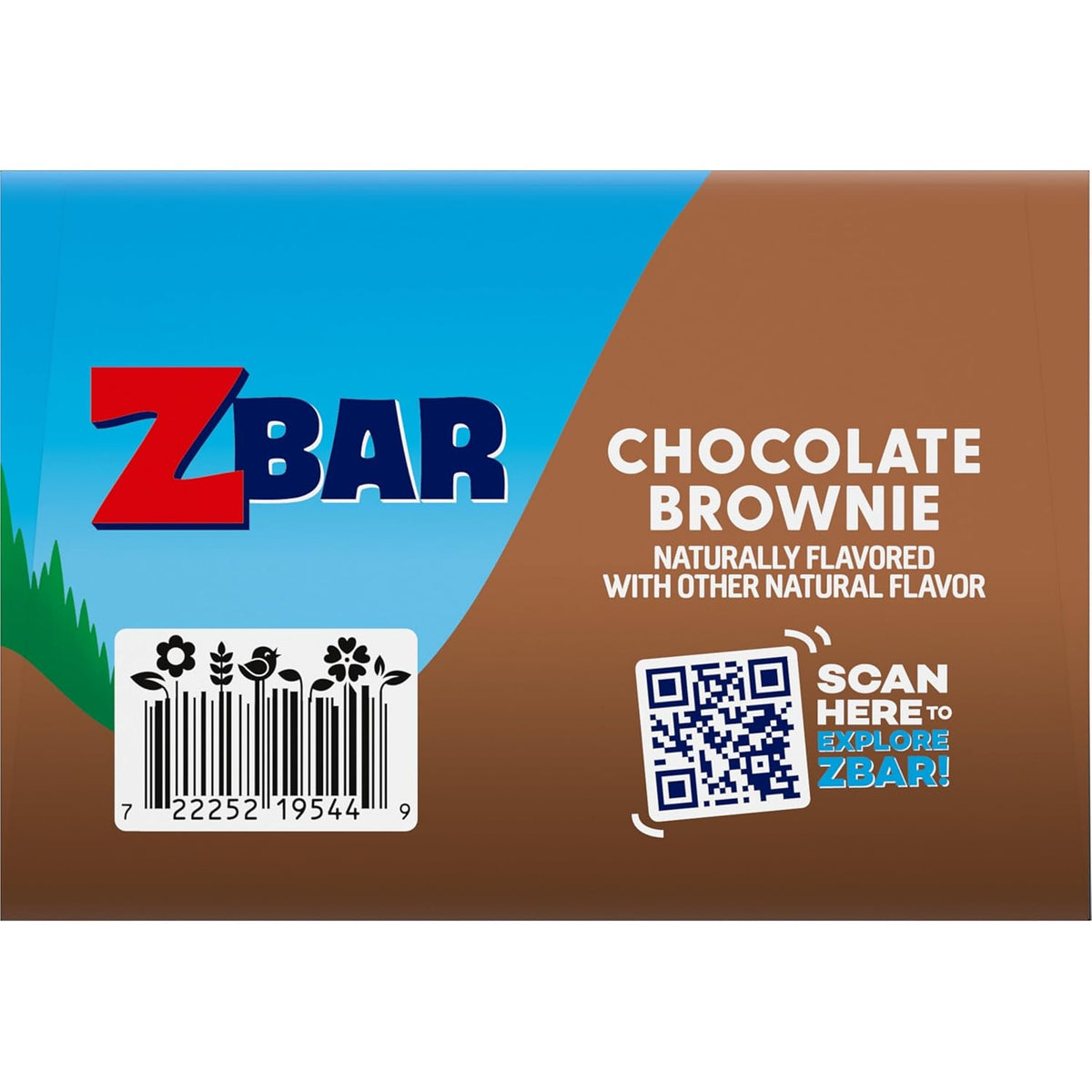 Zbar Chocolate Brownie Organic Snack Bars — Healthy Back-to-School Gift for Classmates and Teachers, Non-GMO 24 Pack
