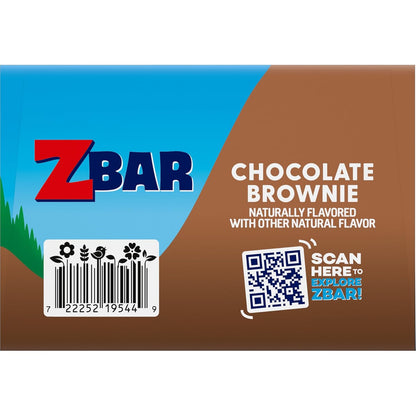 Zbar Chocolate Brownie Organic Snack Bars — Healthy Back-to-School Gift for Classmates and Teachers, Non-GMO 24 Pack
